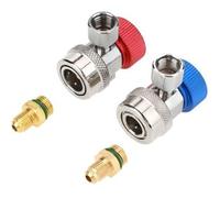 Raccord rapide climatisation voiture - OKZ® - 2 pièces - R134A - Haute et basse pression - Laiton haute qualité