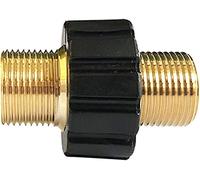 Raccord Rapide de Tuyau, Adaptateur pour Nettoyeur Haute Pression à Double Mâle M22x1,5 Compatible avec Karcher (14 mm Diamètre)