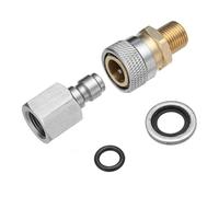 Raccord rapide en acier inoxydable 1/8 BSPP 400 bars | Ensemble de coupleurs rapides en acier inoxydable usiné CNC évalué à 400 bar pour des connexions d'air haute pression fiables