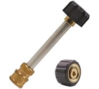 Raccord rapide en aluminium pour nettoyeur haute pression Karcher 2,5 GPM | Joint torique anti-fuite, filetage de précision, pour éviter la perte d'eau, pression constante, finition noire