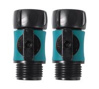 Raccord Rapide en Plastique pour Tuyau D'eau, Vanne de Contrôle 4 Pièces | Abs, Pp et Tpr, Assemblage Facile à Installer, Usage Lavage Auto et Agricole, Couleur Verte