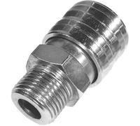 Raccord rapide femelle - MARQUE - 1/4"" GAZ - Acier chromé - Pneumatique - Fileté mâle