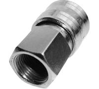 Raccord rapide femelle - MARQUE - 3/8"" - Acier chromé - Pneumatique - Filetage femelle 3/8""