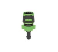 Raccord rapide libre cannelé bi-matière pour tuyau diamètre 13 mm