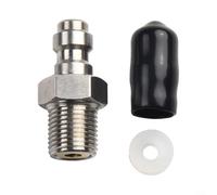 Raccord rapide pour aérographe 8 mm mâle M10 x 1 1/8NPT Kit adaptateur de valve en laiton pour raccords de tuyau de pompe haute pression (1-8BSPP)