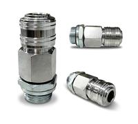 Raccord rapide pour air comprimé de camion, filetage M22 pour réservoir d’air, universel, pour le raccordement d’une hoc pneumatique et d’un flexible de gonflage de pneus