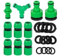 Raccord Rapide pour Tuyau 2 Pouces en Plastique Abs, Vert | Assemblage Standard pour Buses et Tuyau de Jardin, Démontage Rapide, Lot Complet Joints et Rondelles