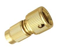 Raccord Rapide pour Tuyau D’arrosage, en Alliage D’aluminium Adaptateur | Connexion Rapide, Usage pour Nettoyeur Haute Pression et Lance D’arrosage, Finition Or, PE Simple