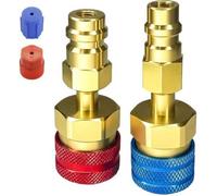 Raccord rapide R1234YF vers R134A, kit adaptateur réfrigérant pour tuyau de charge clim, conversion connecteur côté haut/bas