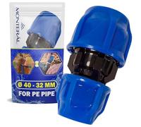 Raccord Réducteur Ø 40 mm x 32 mm en Polypropylène PP Manchon pour Connexion de Tuyau Polyethylene PE - MONTERAL