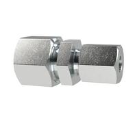 Raccord réducteur droit - Diamètre extérieur du tube : 14/12 mm - PN max. 630 bar, SW1 24, SW2 27, SW3 24, acier galvanisé.