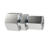 Raccord réducteur droit - Diamètre extérieur du tube : 22/12 mm - PN max. 160 bars, SW1 32, SW2 36, SW3 22, acier galvanisé.