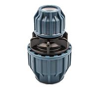 Raccord réducteur en polypropylène pour tuyau PE 32mm x 25mm - raccord à compression pour eau potable, 16 bar, cert. DVGW/KIWA/WRAS