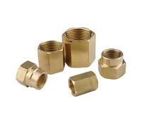 Raccord Reducteur Laiton Raccord de tuyau en laiton, coupleur à couplage hexagonal, filetage femelle rapide, réducteur 1/8 1/4 3/8 1/2 3/4 1 "pour eau, carburant et gaz(1I4-3I8 (1PCS))