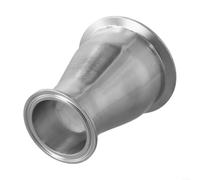 Raccord réducteur sanitaire en acier inoxydable 304, 7,6 x 5,1 cm, virole à trois colliers pour conduites d'eau, d'huile et de boissons dans les domaines aérospatiaux, automobiles et industriels