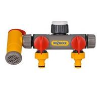 Hozelock Connecteur 2 voies avec robinet Flowmax