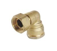 Raccord - SOMATHERM - Coudé Femelle - Laiton - PE Ø 20 - Taraudage 3/4""