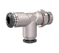 Raccord T « Short » universel « Connecteur en forme de L, drhb 3/8,Schl-A-Ø 8, con. Joint d'étanchéité : -0,99 à 20 bar,MS vern.