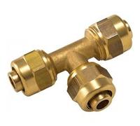 Raccord Té égal à compression laiton D.16 pour tube en per G