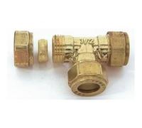 Raccord Té égal biconique laiton D.16 pour tube en cuivre Cuivre G