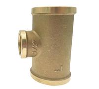 Raccord Té réduit à visser femelle laiton Ø 1" x 1/2" x 1" - lot de 5 | Crée une dérivation avec réduction de diamètre pour raccorder trois conduites sur votre réseau de plomberie.