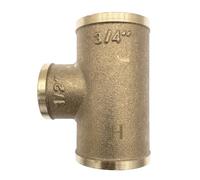 Raccord Té réduit à visser femelle en laiton Ø 3/4" x 1/2" x 3/4" - à l'unité