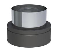 Raccord TEC-DW-NOIR / TEC-EW-CLASSIC lisse - double paroi - Tecnovis TEC-DW-NOIR 180 mm