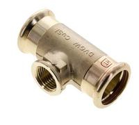 Raccord Tee Press - 28mm Femelle & Rp 1/2'' Femelle - Alliage de cuivre