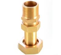 Raccord télescopique en laiton pour compteur d'eau, raccord de tuyau avec fermeture sécurisée pour tuyaux 4 points 6 points 2,5 cm (2,5 cm)