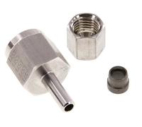 Raccord tournant droit 6L & G1/4'' en acier inoxydable avec filetage femelle pour manomètres 315 bar ISO 8434-1