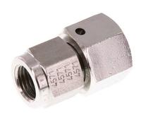 Raccord tournant droit en acier inoxydable 12L & G1/4'' avec filetage femelle pour manomètres 315 bar Cône d'etancheite en FKM ISO 8434-1