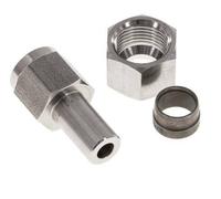 Raccord tournant droit en acier inoxydable 12L & G1/4'' avec filetage femelle pour manomètres 315 bar ISO 8434-1