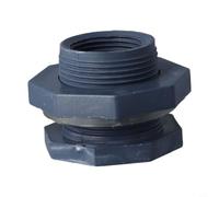 Raccord traversée PVC fileté pour cuve eau(1 inch) | Matériau PVC , anti-fissures, pour idéal usage longue durée, inclut joint étanche