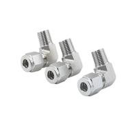Raccord Tuyau Acier Inoxydable, Coude BSPT Mâle, Union Compression 316
