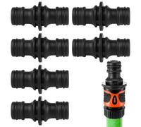 Raccord tuyau d'arrosage à double prise en 6 pièces, raccord Gardena pour rallonge de tuyau, embout tuyau arrosage pour tuyau d'arrosage et usage domestique
