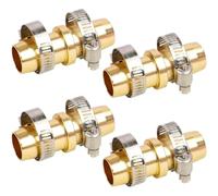 Raccord Tuyau D'arrosage Kit de réparation tuyau d'arrosage, paquet 4 | Réparateur de connecteurs avec pince en acier inoxydable, convient aux raccords d'eau de 3/4 à 5/8 pouces