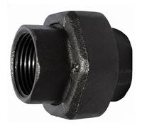 Raccord Union à Portée Conique Femelle-Femelle en Fonte Malléable à Cœur Noir - 1/2''