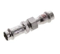 Raccord union à sertir - 15mm femelle - joint plat en acier inoxydable