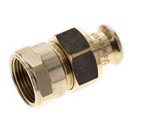Raccord union à sertir - 15mm femelle & Rp 3/4'' femelle - Joint plat en alliage de cuivre