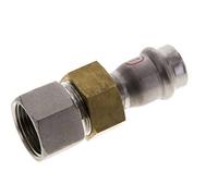 Raccord union à sertir - 18mm femelle & Rp 3/4'' femelle - Joint plat en acier inoxydable