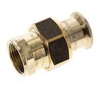 Raccord union à sertir - 22mm femelle & Rp 3/4'' femelle - Joint plat en alliage de cuivre