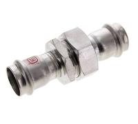 Raccord union à sertir - 28mm femelle - Acier inoxydable à joint plat