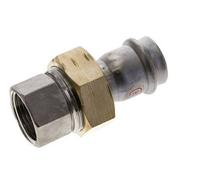 Raccord union à sertir - 28mm femelle & Rp 1'' femelle - Joint plat en acier inoxydable