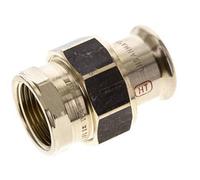 Raccord union à sertir - 28mm femelle & Rp 1'' femelle - Joint plat en alliage de cuivre