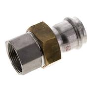 Raccord union à sertir - 35mm femelle & Rp 1-1/4'' femelle - Joint plat en acier inoxydable
