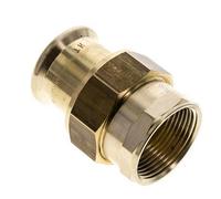 Raccord union à sertir - 35mm femelle & Rp 1-1/4'' femelle - Joint plat en alliage de cuivre