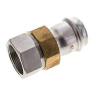 Raccord union à sertir - 42mm femelle & Rp 1-1/2'' femelle - Joint plat en acier inoxydable