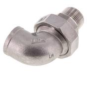 Raccord union coudé 90deg 3/4'' Mâle R x Femelle Rp Acier inoxydable Joint plat PTFE 16bar (224.8psi)