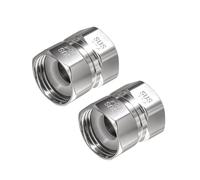 Raccord union de plomberie à filetage femelle, 2 pack | Corps en acier inoxydable de 1 / 2 pouce, extrémités rotatives séparément, positionnement contrôlé pour les