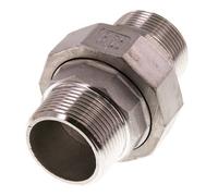 Raccord union droit R1 1/4'' Acier inoxydable Joint plat PTFE 16bar (224.8psi)